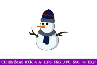 Charming Snowman Christmas Icon for Embroidery