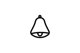 Christmas Bell Line Art Vector Icon for Graphics