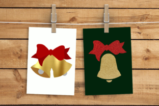 Christmas Bells with Bow Graphics for Holiday Crafts