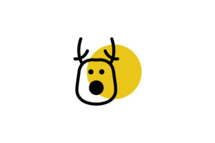 Christmas Deer Modern Vector Icon: Graphics Review