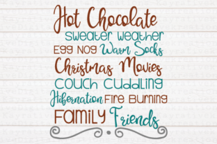 Christmas Word Art Graphics for Holiday Crafts