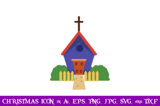 Church Christmas Icon: A Versatile Graphics Asset for Seasonal Branding