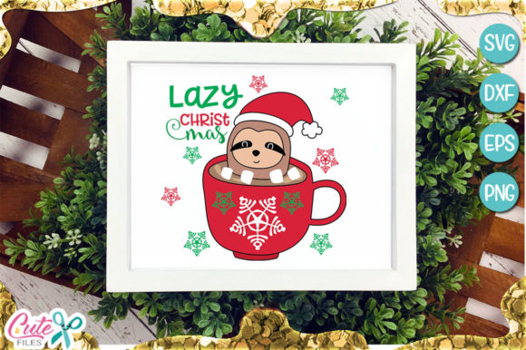 Cute Sloth Lazy Christmas Graphics for Crafts
