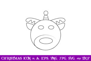 Deer Baubles Christmas Icon: A Versatile Graphics Asset