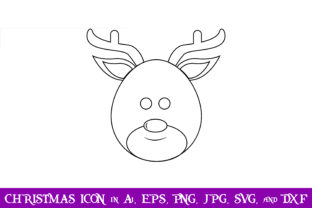 Deer Christmas Icon: A Versatile Graphics Asset for Holiday Creations