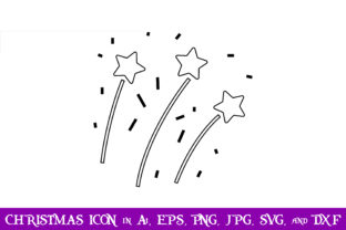 Fireworks Christmas Icon: Graphics for Festive Crafts