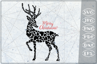 Merry Christmas Reinder Graphics for Festive Crafts