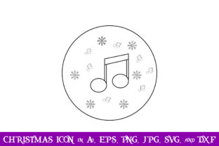 Music and Snow Christmas Icon: A Versatile Graphics Asset
