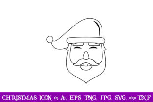 Santa Head Christmas Icon: A Festive Graphics Addition