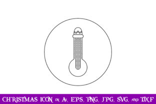 Thermometer Christmas Icon: A Versatile Graphic for Holiday Designs